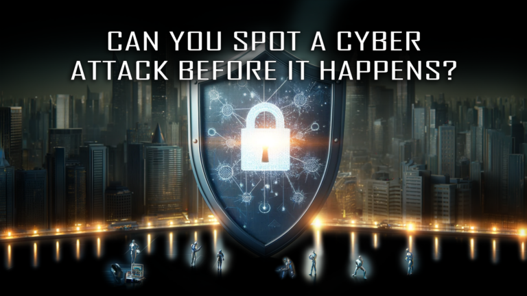 Bright metallic shield representing cyber protection, blocking miniaturized cyber criminals from infiltrating a cityscape.